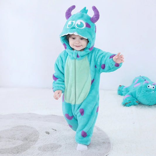 Pijama Manta Bebé Monstruo Azul