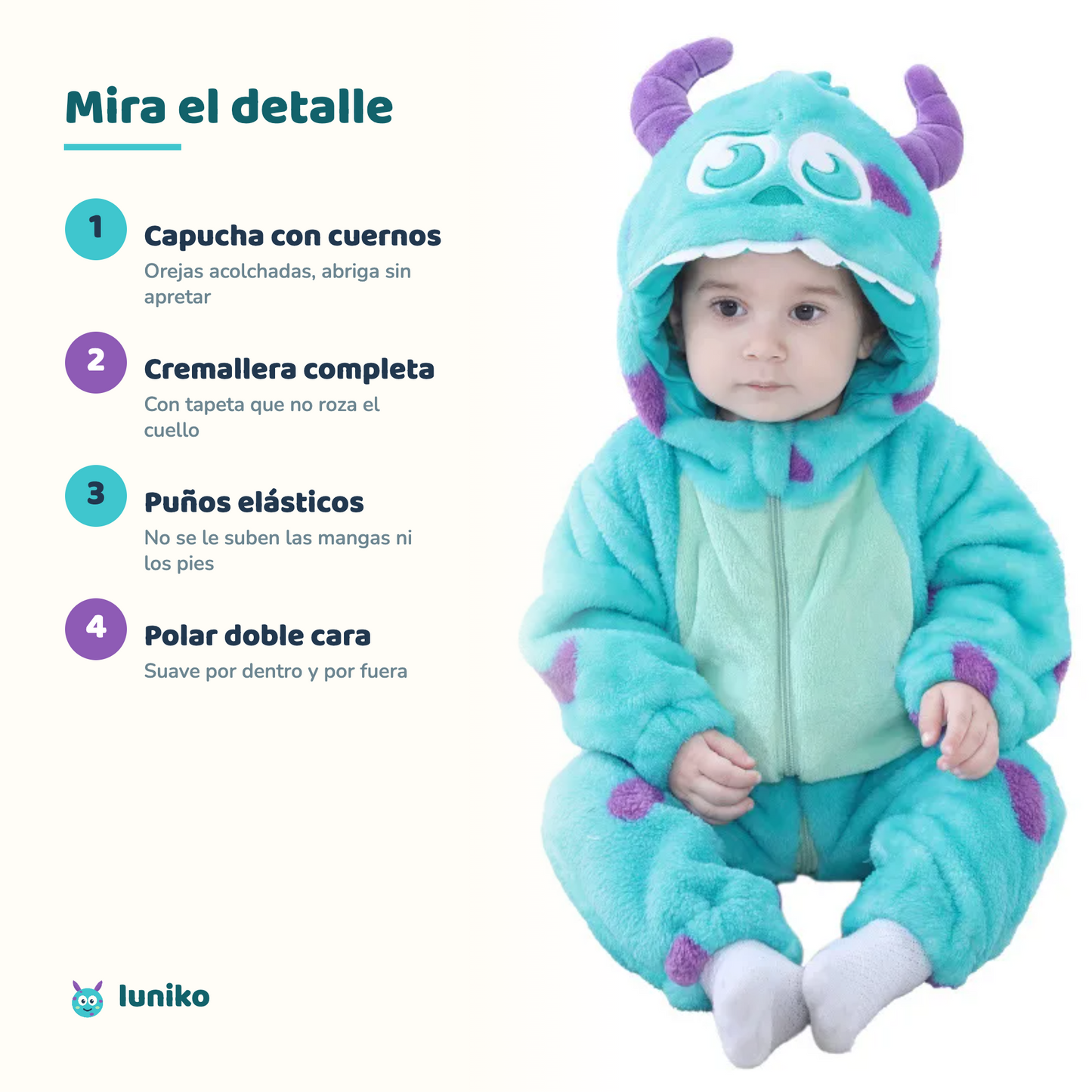 Pijama Manta Bebé Monstruo Azul