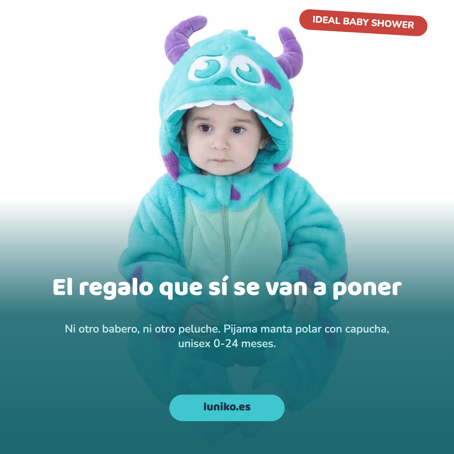 Pijama Manta Bebé Monstruo Azul