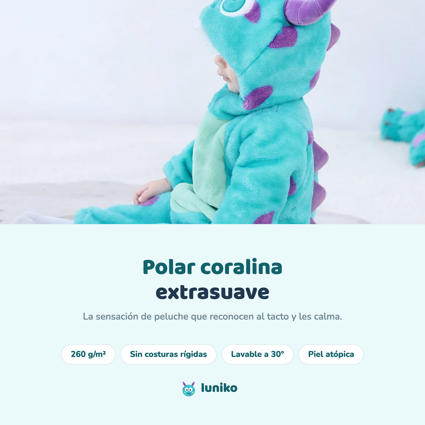 Pijama Manta Bebé Monstruo Azul